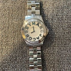 Beautiful chrome watch.